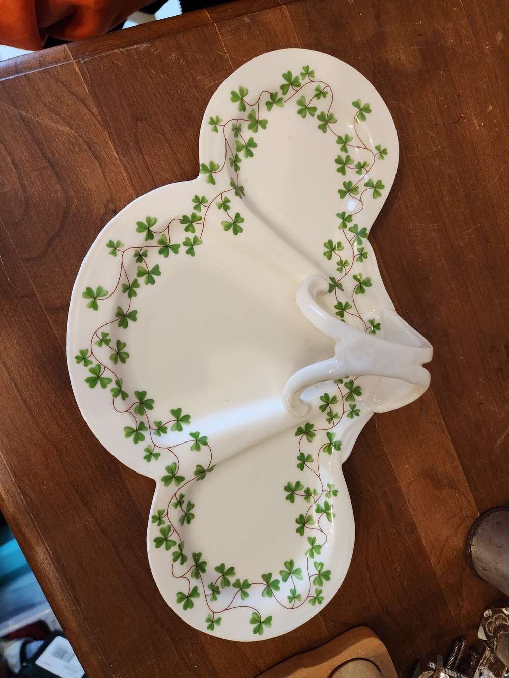 Shannon China Irish Shamrock Pattern Serving Tray
